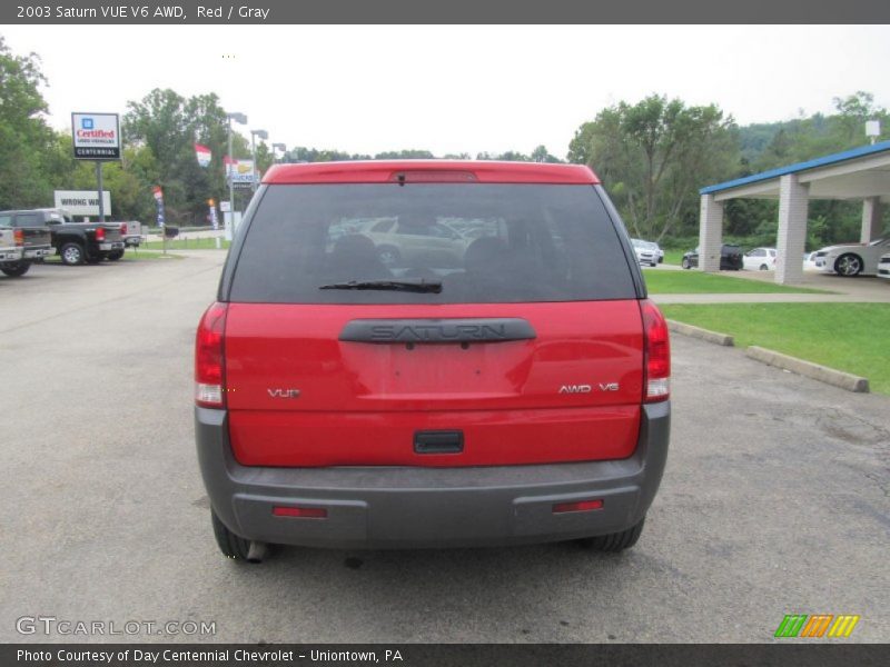 Red / Gray 2003 Saturn VUE V6 AWD