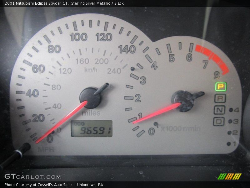 Sterling Silver Metallic / Black 2001 Mitsubishi Eclipse Spyder GT