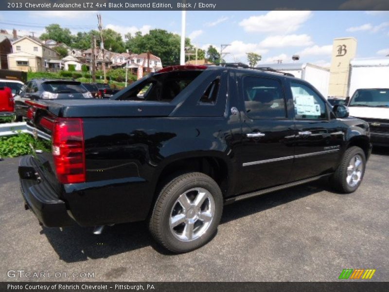 Black / Ebony 2013 Chevrolet Avalanche LTZ 4x4 Black Diamond Edition
