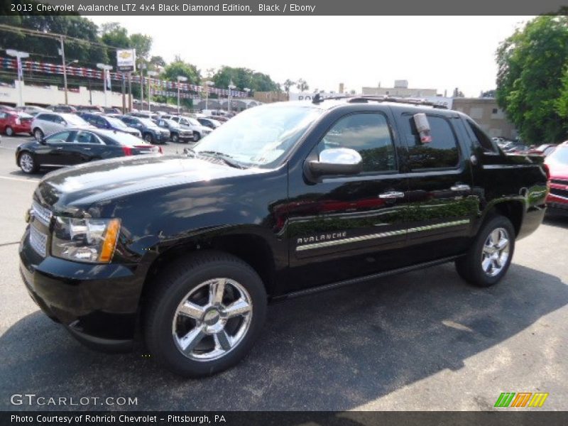 Black / Ebony 2013 Chevrolet Avalanche LTZ 4x4 Black Diamond Edition