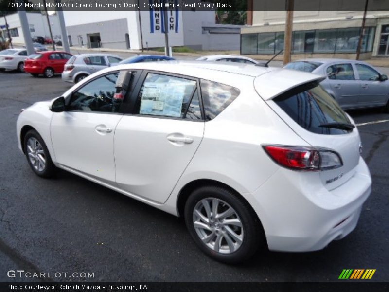 Crystal White Pearl Mica / Black 2012 Mazda MAZDA3 i Grand Touring 5 Door