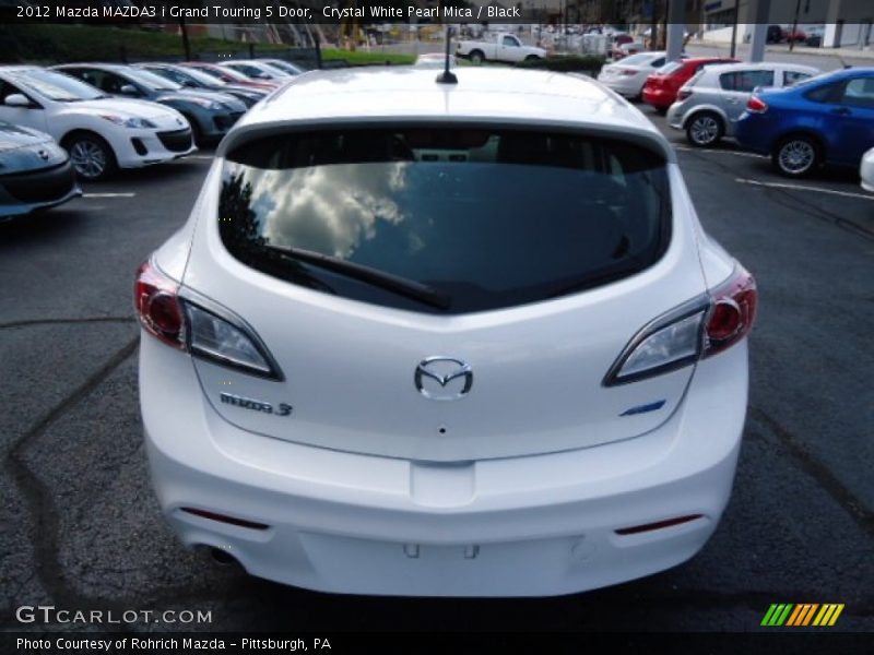 Crystal White Pearl Mica / Black 2012 Mazda MAZDA3 i Grand Touring 5 Door