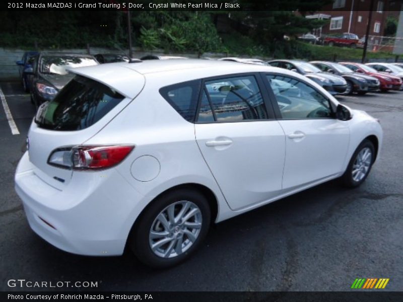 Crystal White Pearl Mica / Black 2012 Mazda MAZDA3 i Grand Touring 5 Door