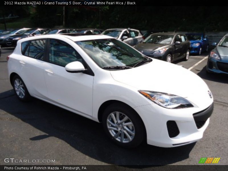 Crystal White Pearl Mica / Black 2012 Mazda MAZDA3 i Grand Touring 5 Door