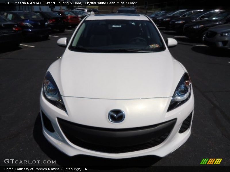 Crystal White Pearl Mica / Black 2012 Mazda MAZDA3 i Grand Touring 5 Door