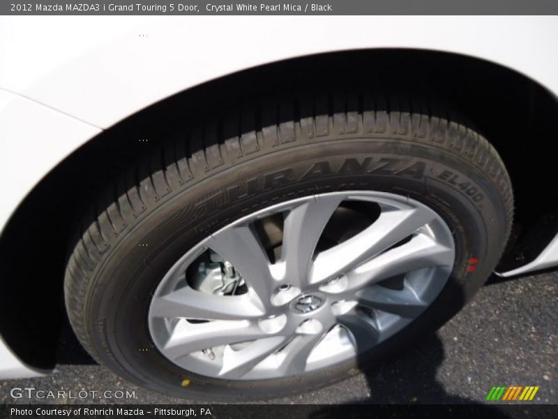 Crystal White Pearl Mica / Black 2012 Mazda MAZDA3 i Grand Touring 5 Door