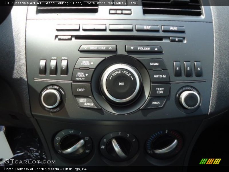 Crystal White Pearl Mica / Black 2012 Mazda MAZDA3 i Grand Touring 5 Door