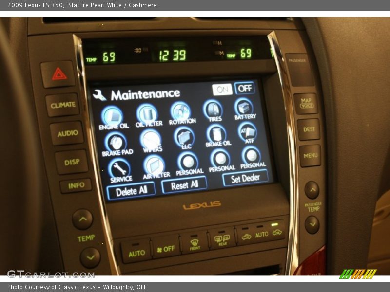 Starfire Pearl White / Cashmere 2009 Lexus ES 350