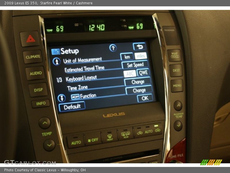 Starfire Pearl White / Cashmere 2009 Lexus ES 350