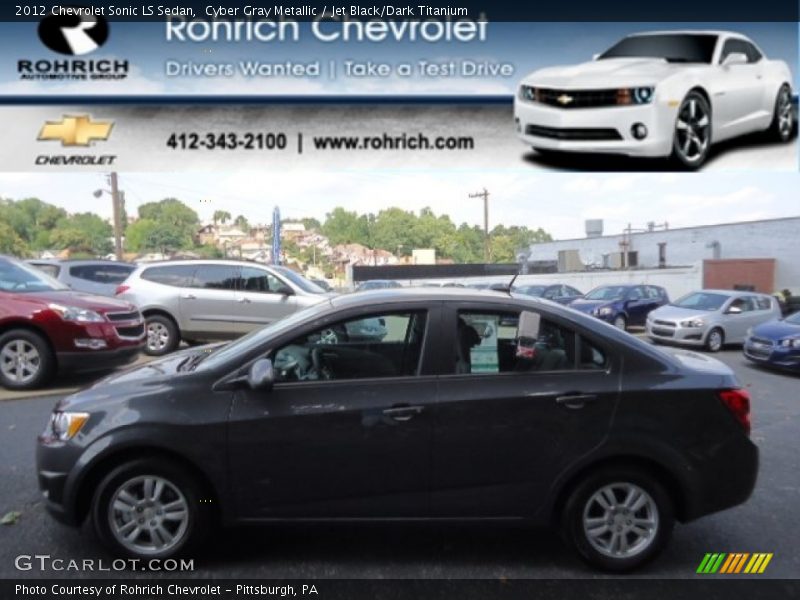 Cyber Gray Metallic / Jet Black/Dark Titanium 2012 Chevrolet Sonic LS Sedan