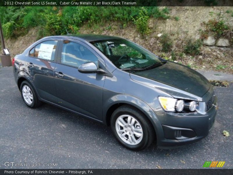 Cyber Gray Metallic / Jet Black/Dark Titanium 2012 Chevrolet Sonic LS Sedan
