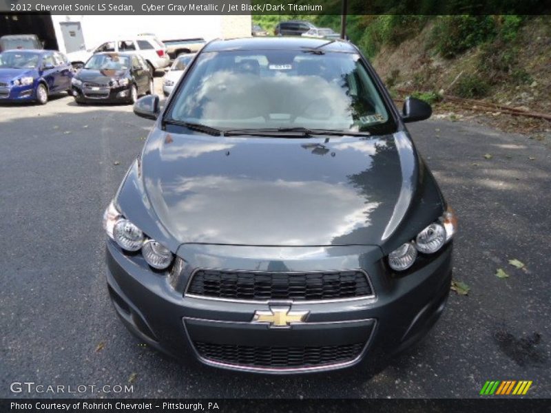 Cyber Gray Metallic / Jet Black/Dark Titanium 2012 Chevrolet Sonic LS Sedan