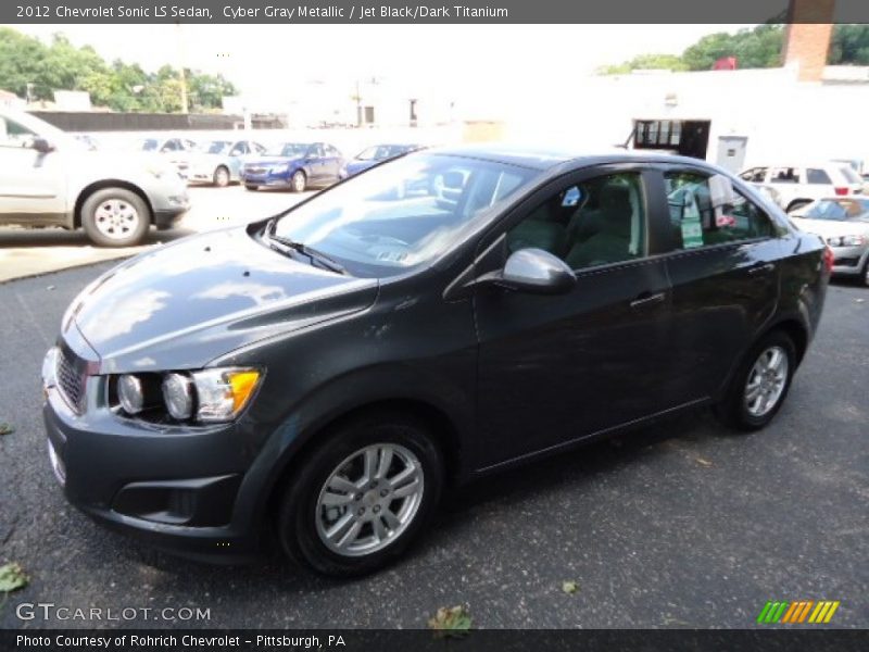 Cyber Gray Metallic / Jet Black/Dark Titanium 2012 Chevrolet Sonic LS Sedan