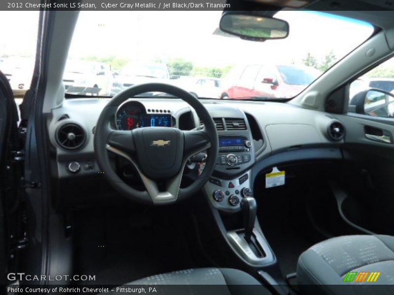 Cyber Gray Metallic / Jet Black/Dark Titanium 2012 Chevrolet Sonic LS Sedan