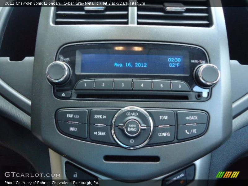 Cyber Gray Metallic / Jet Black/Dark Titanium 2012 Chevrolet Sonic LS Sedan