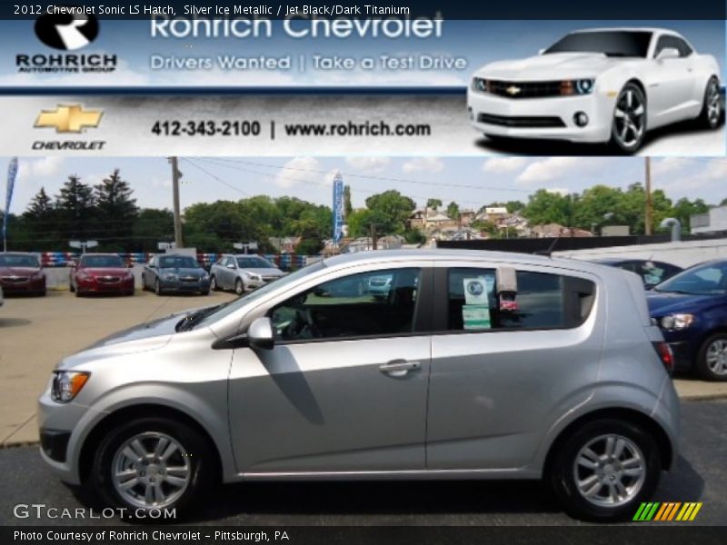 Silver Ice Metallic / Jet Black/Dark Titanium 2012 Chevrolet Sonic LS Hatch