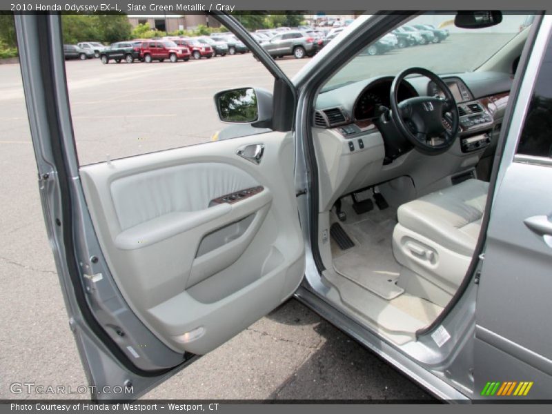 Slate Green Metallic / Gray 2010 Honda Odyssey EX-L