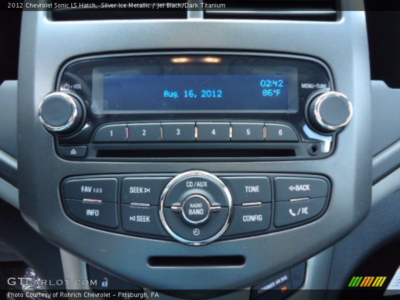 Silver Ice Metallic / Jet Black/Dark Titanium 2012 Chevrolet Sonic LS Hatch