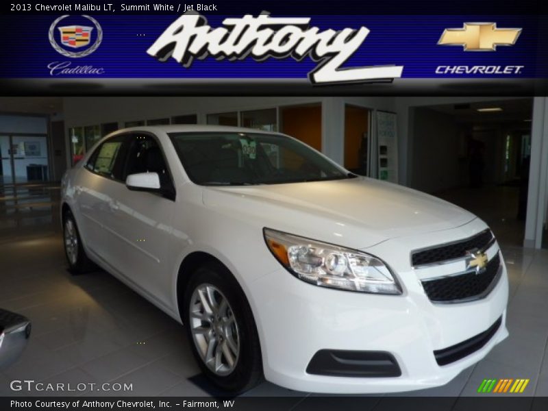 Summit White / Jet Black 2013 Chevrolet Malibu LT