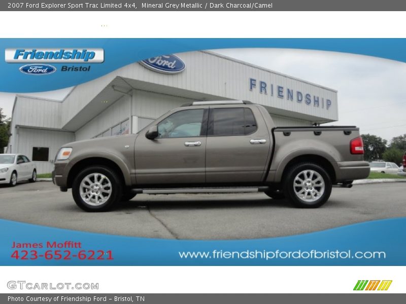Mineral Grey Metallic / Dark Charcoal/Camel 2007 Ford Explorer Sport Trac Limited 4x4