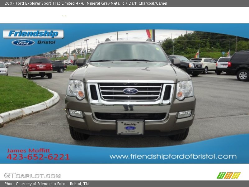 Mineral Grey Metallic / Dark Charcoal/Camel 2007 Ford Explorer Sport Trac Limited 4x4