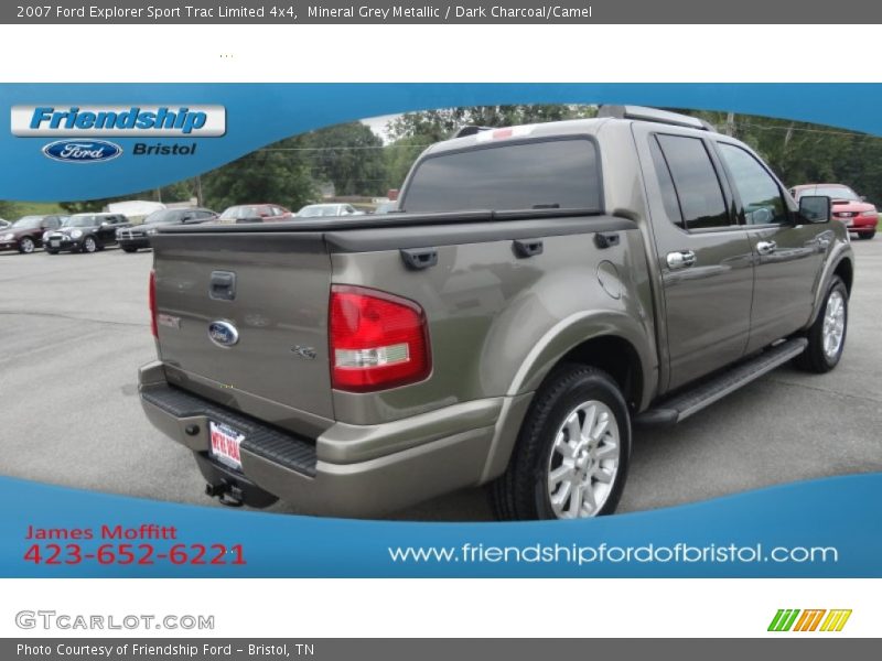 Mineral Grey Metallic / Dark Charcoal/Camel 2007 Ford Explorer Sport Trac Limited 4x4