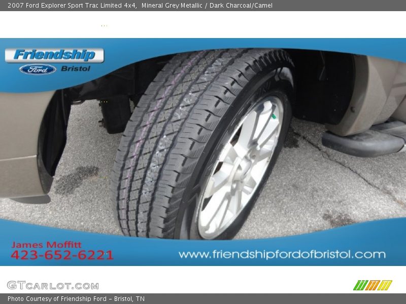 Mineral Grey Metallic / Dark Charcoal/Camel 2007 Ford Explorer Sport Trac Limited 4x4