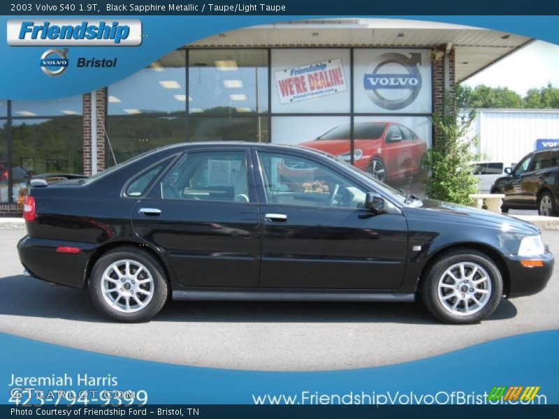 Black Sapphire Metallic / Taupe/Light Taupe 2003 Volvo S40 1.9T