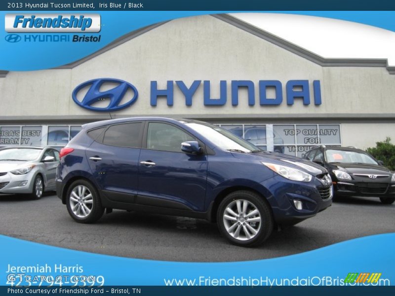 Iris Blue / Black 2013 Hyundai Tucson Limited