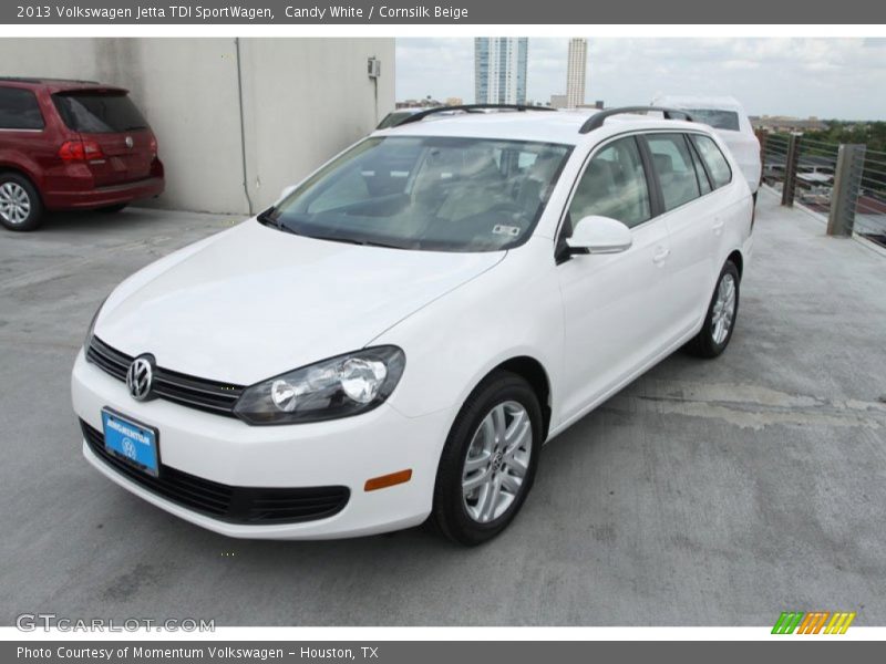 Candy White / Cornsilk Beige 2013 Volkswagen Jetta TDI SportWagen