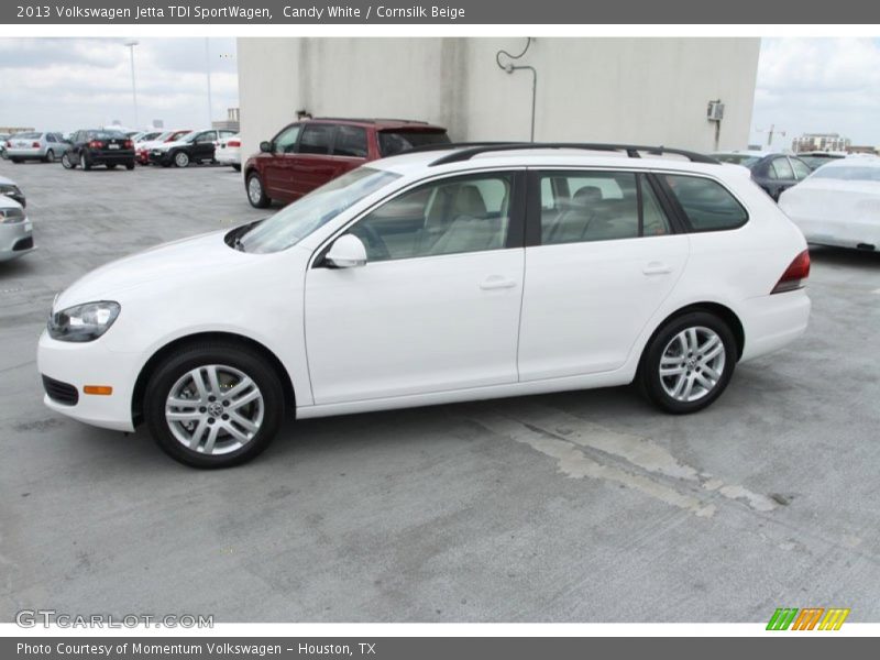 Candy White / Cornsilk Beige 2013 Volkswagen Jetta TDI SportWagen