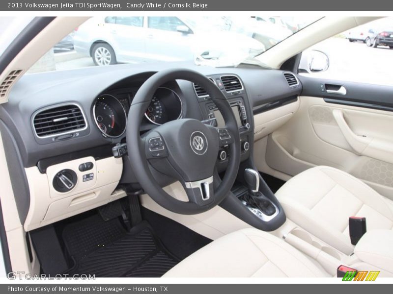 Candy White / Cornsilk Beige 2013 Volkswagen Jetta TDI SportWagen