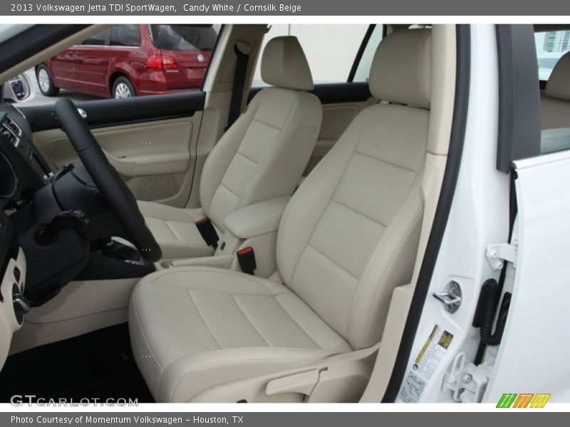 Candy White / Cornsilk Beige 2013 Volkswagen Jetta TDI SportWagen