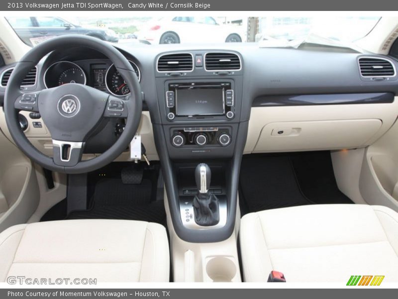 Candy White / Cornsilk Beige 2013 Volkswagen Jetta TDI SportWagen