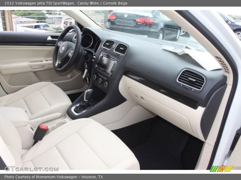 Candy White / Cornsilk Beige 2013 Volkswagen Jetta TDI SportWagen