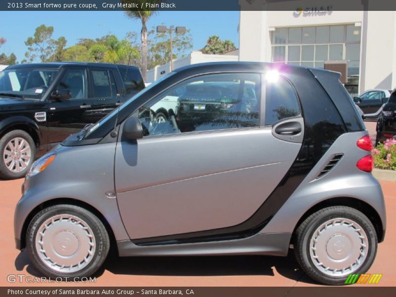 Gray Metallic / Plain Black 2013 Smart fortwo pure coupe