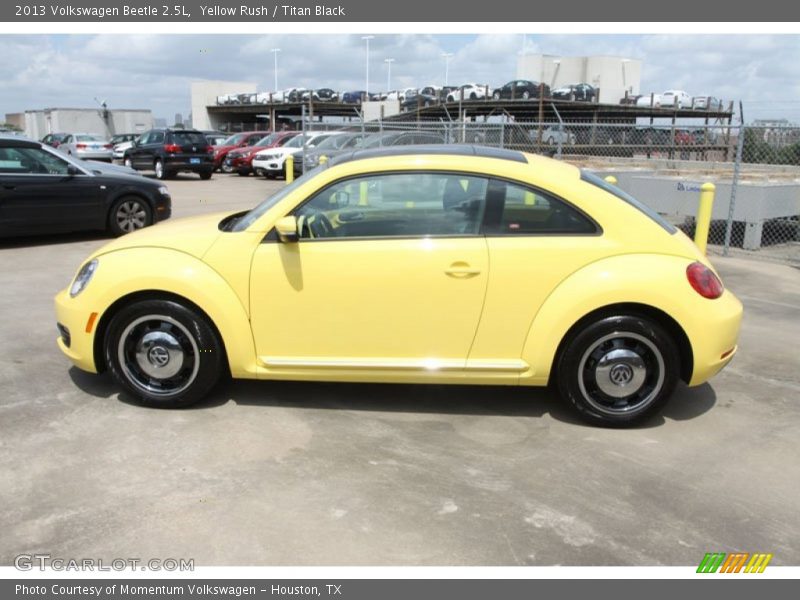 Yellow Rush / Titan Black 2013 Volkswagen Beetle 2.5L
