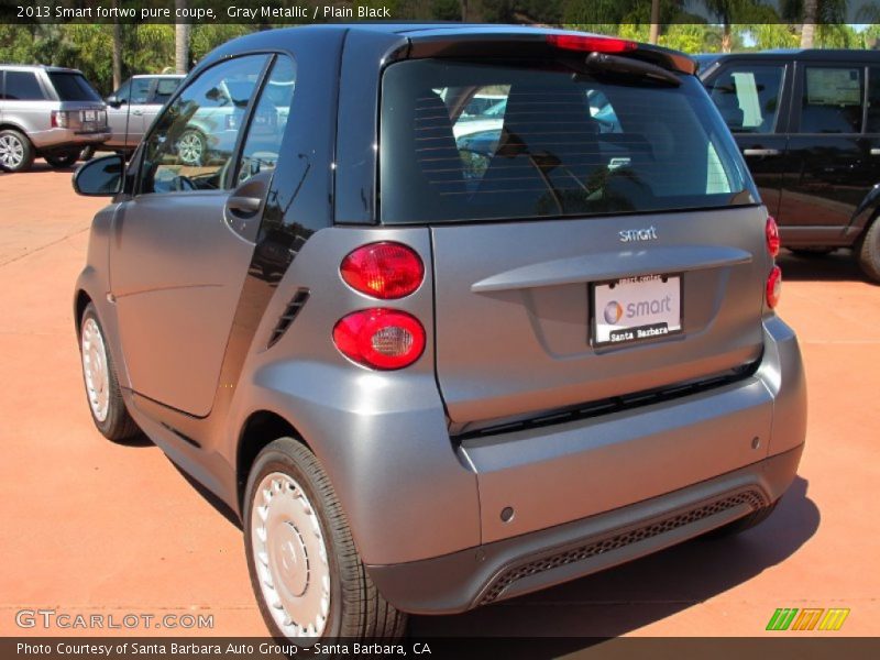 Gray Metallic / Plain Black 2013 Smart fortwo pure coupe