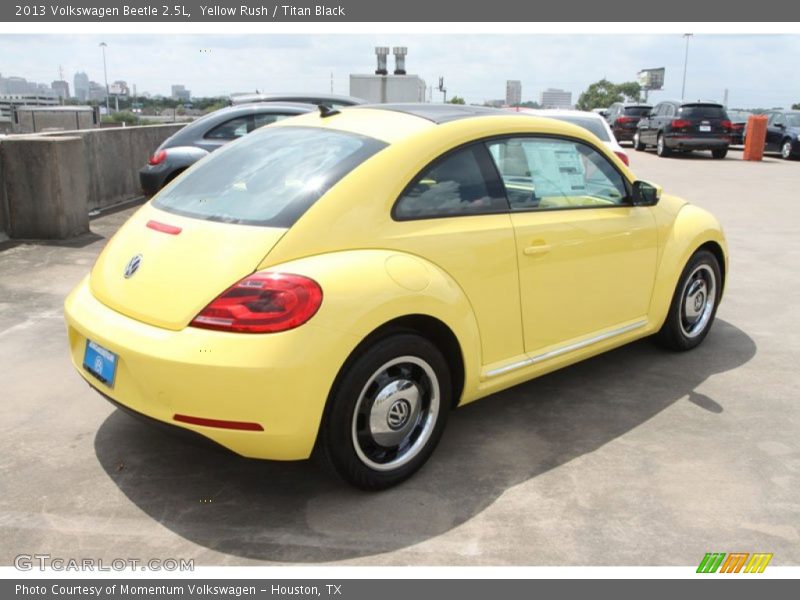 Yellow Rush / Titan Black 2013 Volkswagen Beetle 2.5L