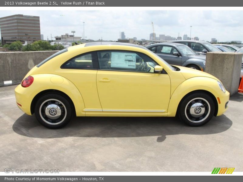 Yellow Rush / Titan Black 2013 Volkswagen Beetle 2.5L