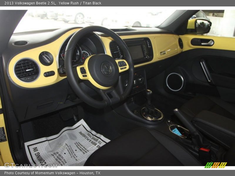 Yellow Rush / Titan Black 2013 Volkswagen Beetle 2.5L
