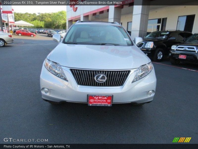 Tungsten Silver Pearl / Light Gray/Espresso Birds-Eye Maple 2010 Lexus RX 350