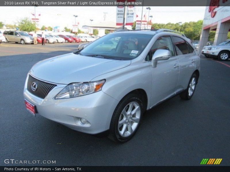 Tungsten Silver Pearl / Light Gray/Espresso Birds-Eye Maple 2010 Lexus RX 350