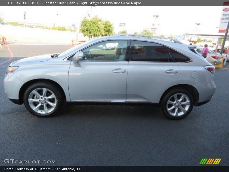 Tungsten Silver Pearl / Light Gray/Espresso Birds-Eye Maple 2010 Lexus RX 350