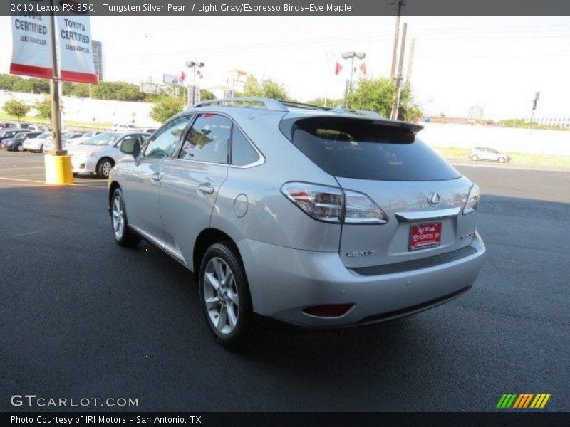 Tungsten Silver Pearl / Light Gray/Espresso Birds-Eye Maple 2010 Lexus RX 350