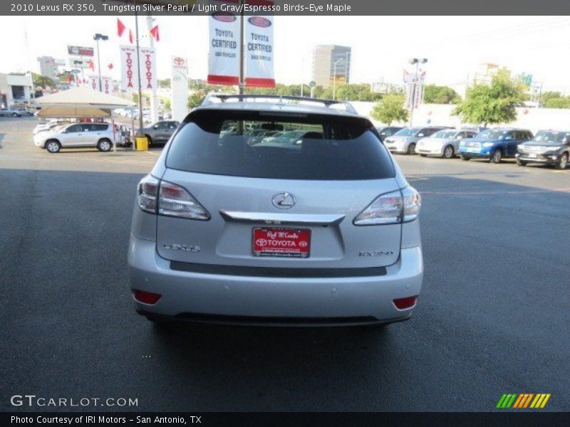 Tungsten Silver Pearl / Light Gray/Espresso Birds-Eye Maple 2010 Lexus RX 350