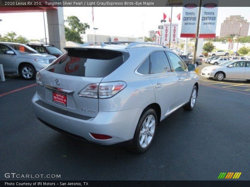 Tungsten Silver Pearl / Light Gray/Espresso Birds-Eye Maple 2010 Lexus RX 350