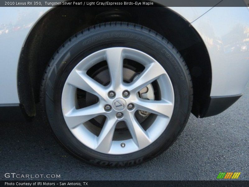 Tungsten Silver Pearl / Light Gray/Espresso Birds-Eye Maple 2010 Lexus RX 350
