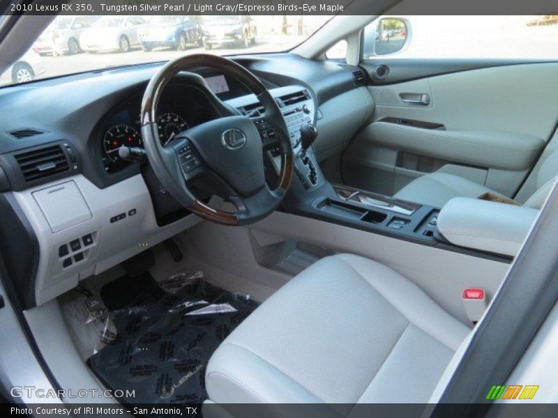 Tungsten Silver Pearl / Light Gray/Espresso Birds-Eye Maple 2010 Lexus RX 350