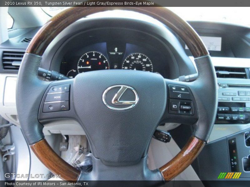 Tungsten Silver Pearl / Light Gray/Espresso Birds-Eye Maple 2010 Lexus RX 350